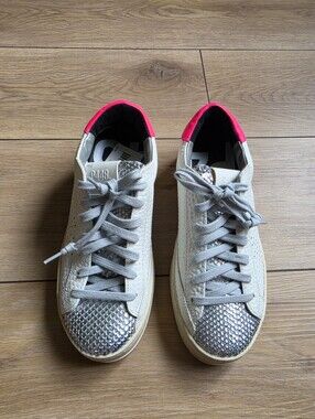 NWOT P448 Women's John Peakary Tumbled Leather Sneakers Size EU 36 US 5.5/6